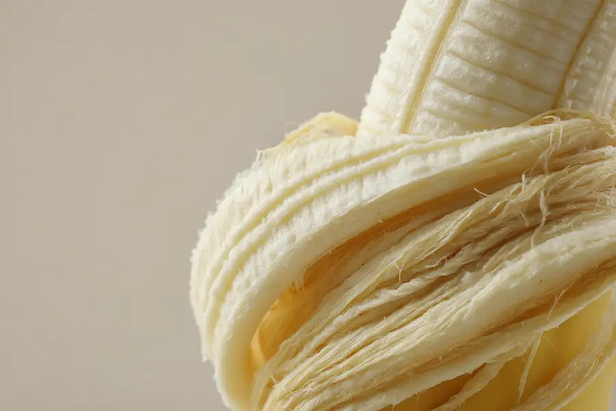 Bananenphloembündel aus nächster Nähe