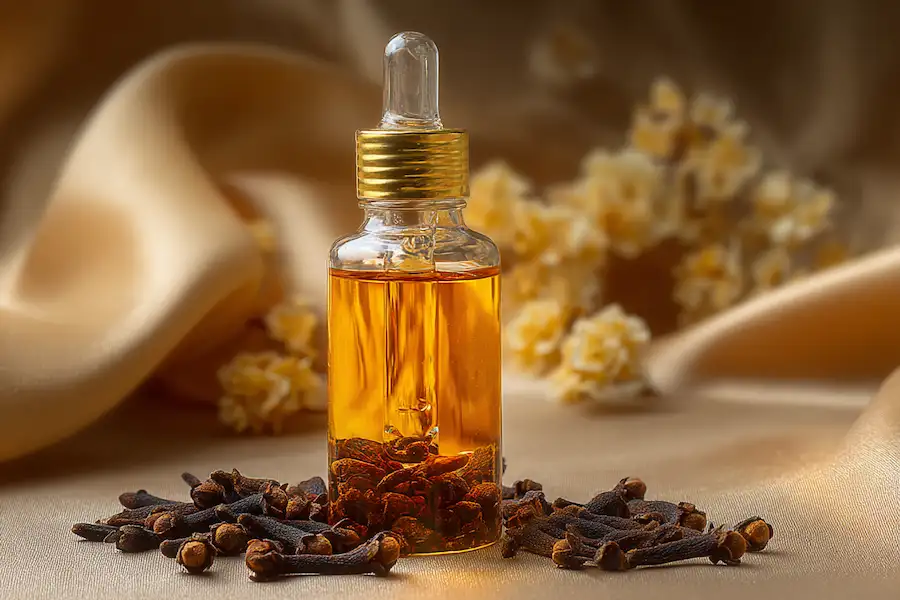 clove oil dropper bottle beauty routine