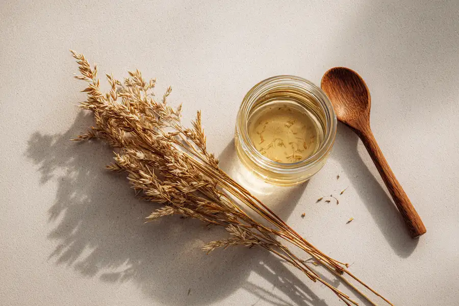 goosegrass herbal remedy flatlay