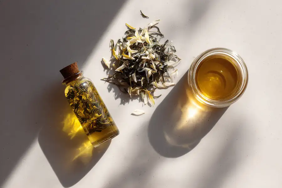 passion flower tincture and herbal tools