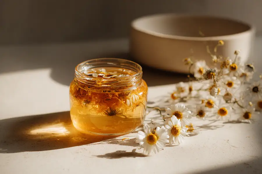 bain de siège apaisant à la camomille calendula
