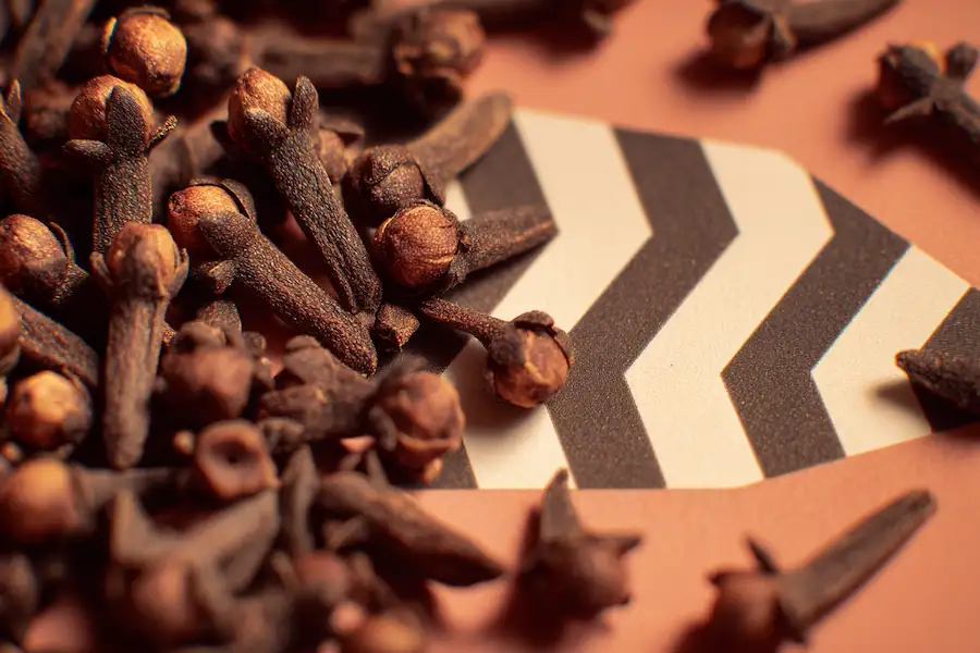 clove warning concept closeup