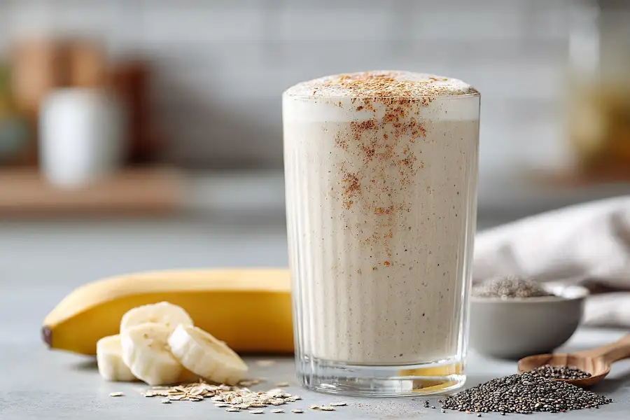 kremowy koktajl kawowo-jogurtowy z chia, kontrola wagi