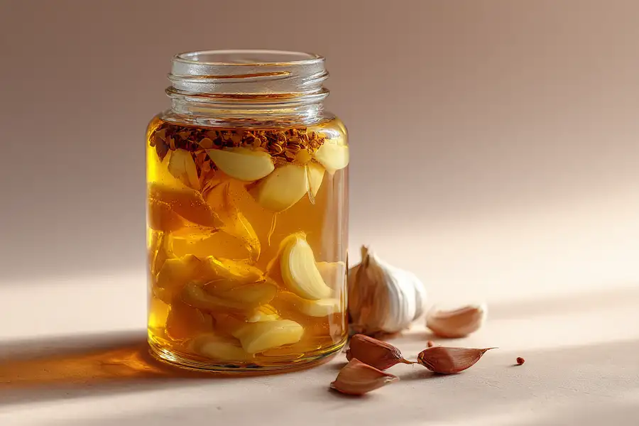 garlic clove honey infusion natural remedy