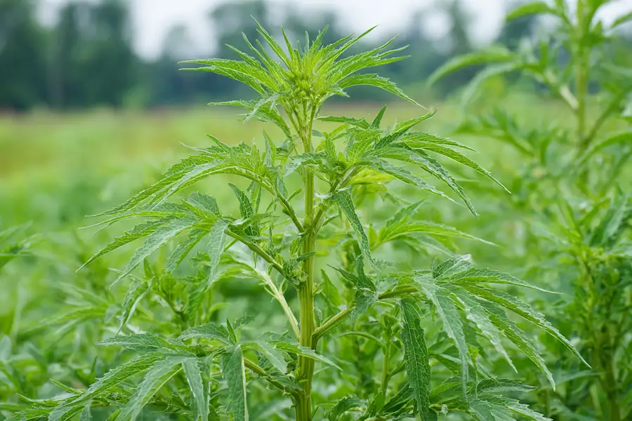 giant ragweed ambrosia trifida plant