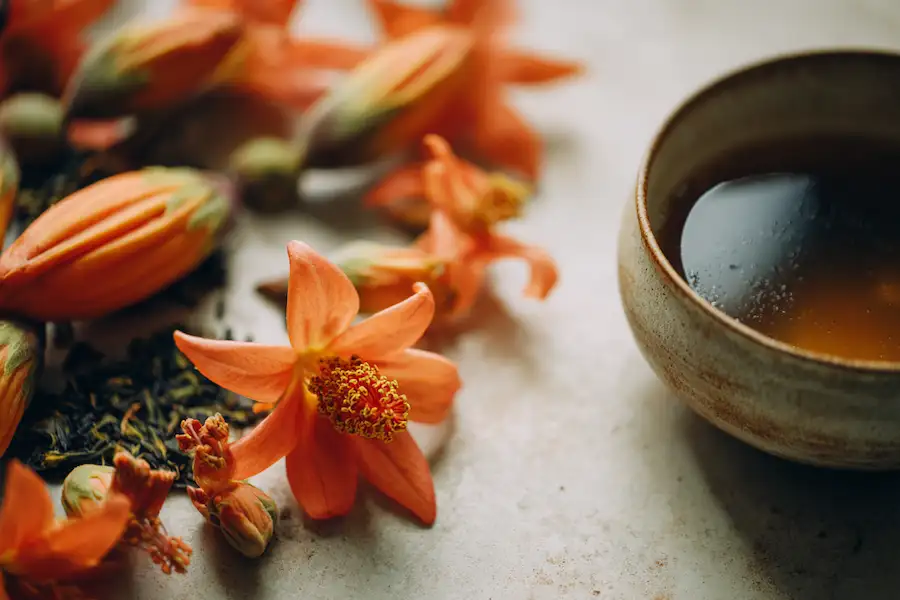 male papaya flowers tea preparation