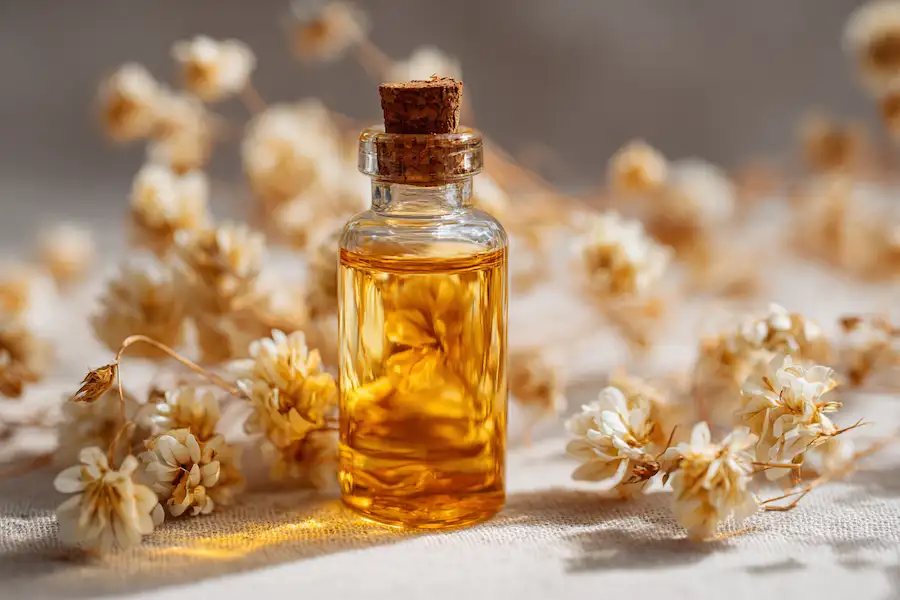 sweetclover infused oil bottle closeup