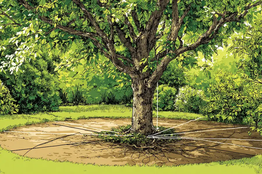 tree root zone fertilization area