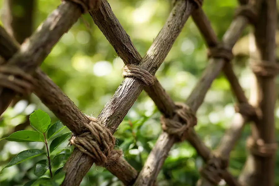 diy branch trellis lattice