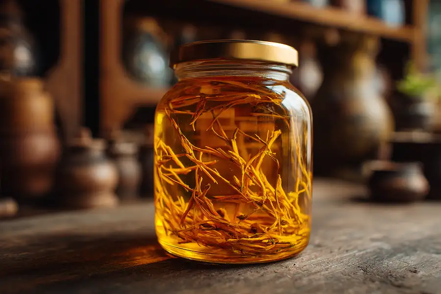 honey locust thorn infusion jar