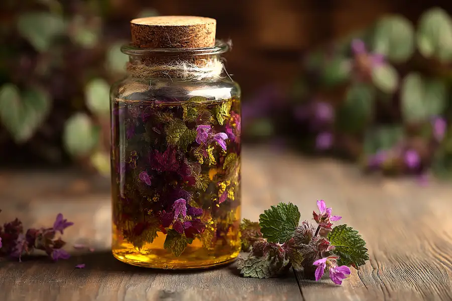 purple dead nettle infused oil