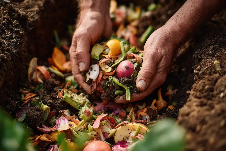 enfouissement des restes de cuisine amélioration du sol